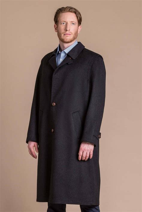 full length men's cashmere overcoat.